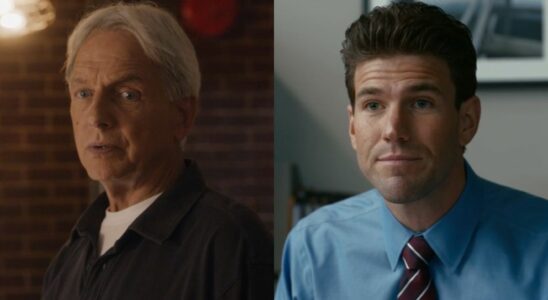 L to R: Mark Harmon in NCIS, Austin Stowell in The Hating Game.