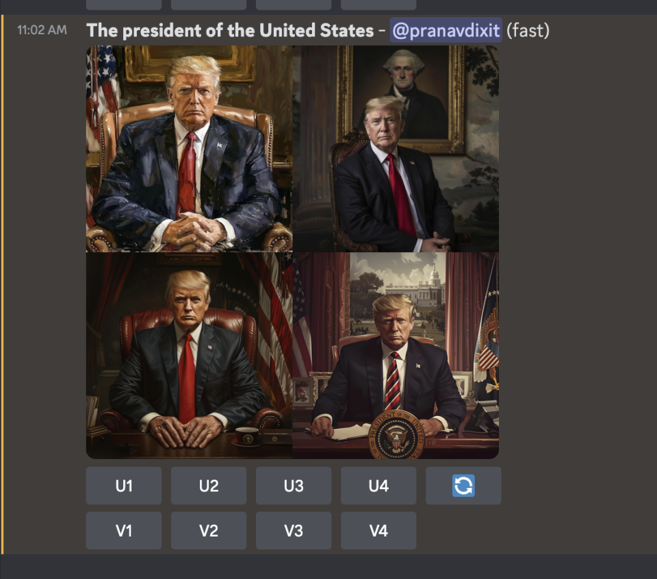 Midjourney a créé une image de Trump même s'il avait dit que ce ne serait pas le cas.