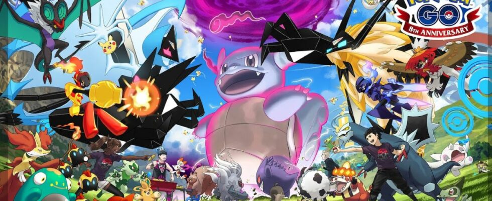 Pokemon GO 8 Anniversary Artwork