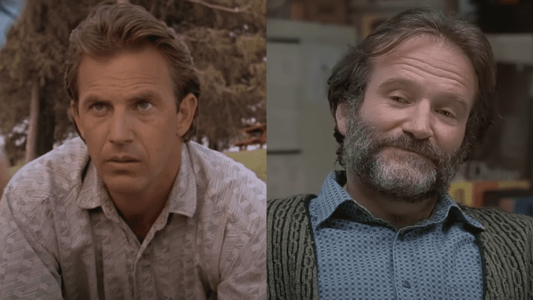 Kevin Costner in Field of Dreams/Robin Williams in Good Will Hunting (side by side)