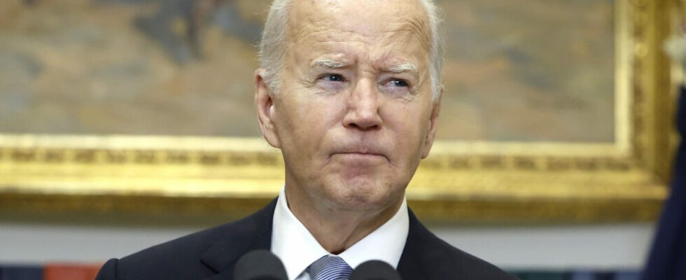 President Joe Biden delivers remarks on the assassination attempt on Republican presidential candidate former President Donald Trump, at the White House on July 14, 2024 in Washington, DC. A shooter opened fire injuring former President Trump, killing one audience member and injuring others during a campaign event in Butler, Pennsylvania on July 13.