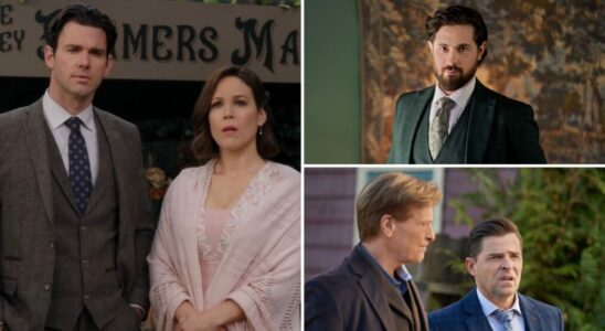Kevin McGarry as Nathan and Erin Krakow as Elizabeth, Chris McNally as Lucas, and Jack Wagner as Bill and Kavan Smith as Lee in