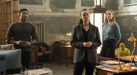 Carter Redwood as Special Agent Andre Raines, Vinessa Vidotto as Special Agent Cameron Vo, and Eva-Jane Willis as Europol Agent Megan “Smitty” Garretson in