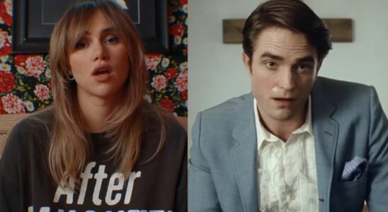 Suki Waterhouse starring in her latest music video "Supersad," Robert Pattinson preaching in Netflix