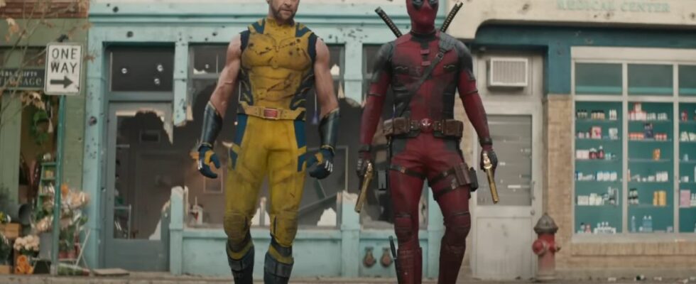 Hugh Jackman as Wolverine and Ryan Reynolds as Deadpool are shown in the trailer for Deadpool & Wolverine.