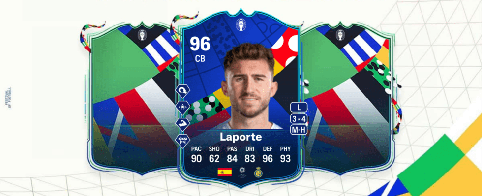 An in-game image of Laporte International Stars SBC solutions in EA FC 24