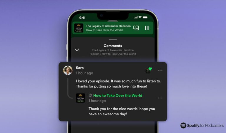 Spotify lance une section de commentaires pour les podcasts