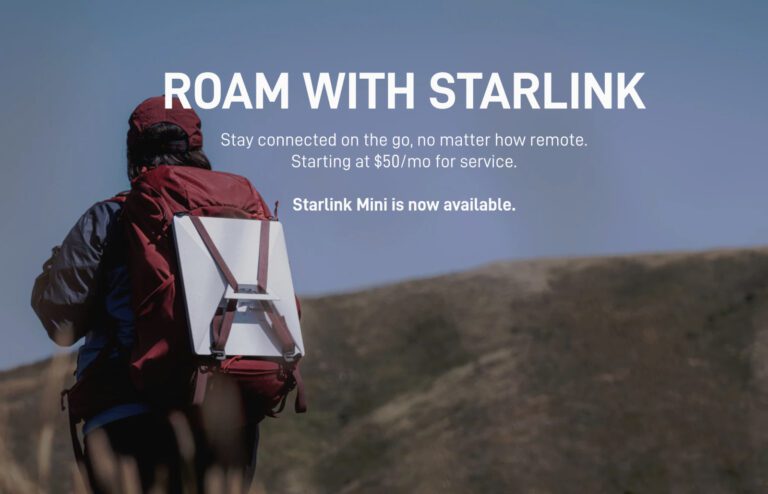 Starlink Mini est désormais largement disponible et ne nécessite pas d’abonnement résidentiel