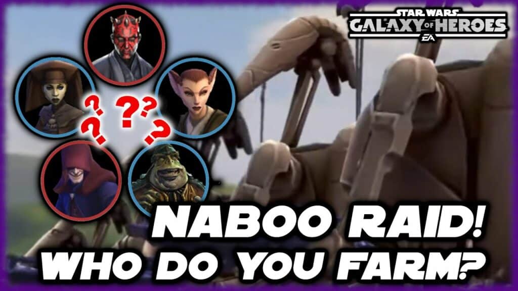 Question sur les personnages du jeu Star Wars et le raid Naboo