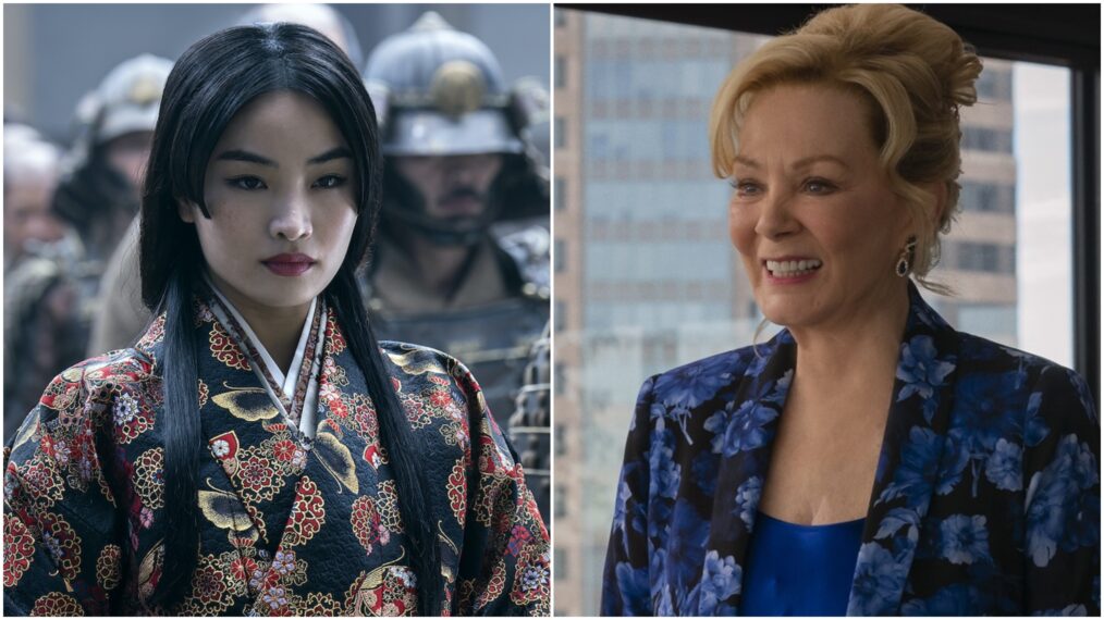 Anna Sawai in Shogun and Jean Smart in Hacks