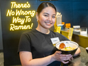 Claire Mamalo est serveuse chez Kinton Ramen, un nouveau restaurant japonais qui a ouvert ses portes au 530 Oxford St. W. à Londres. Photo prise le jeudi 13 juin 2024. (Derek Ruttan/The London Free Press)