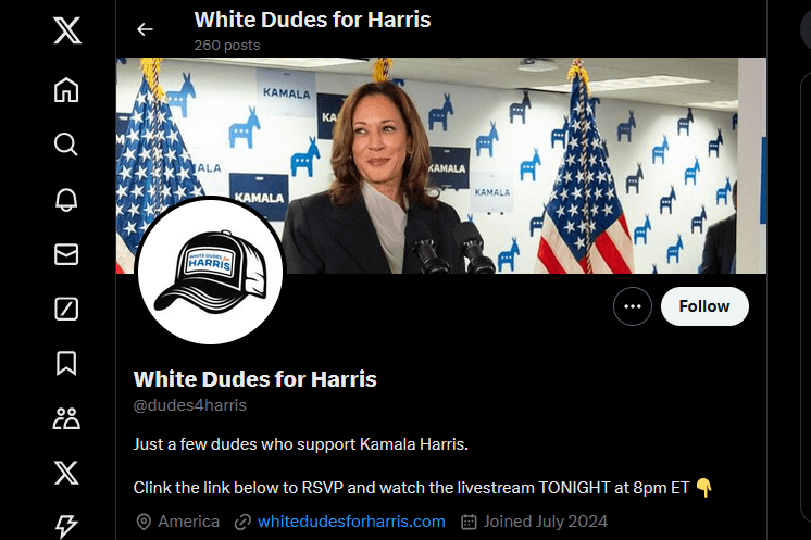 White Dudes for Harris - X - Elon Musk