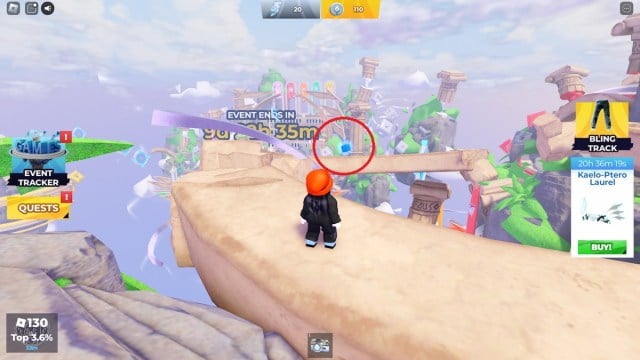 Emplacement du logo Tilt 8 dans Roblox