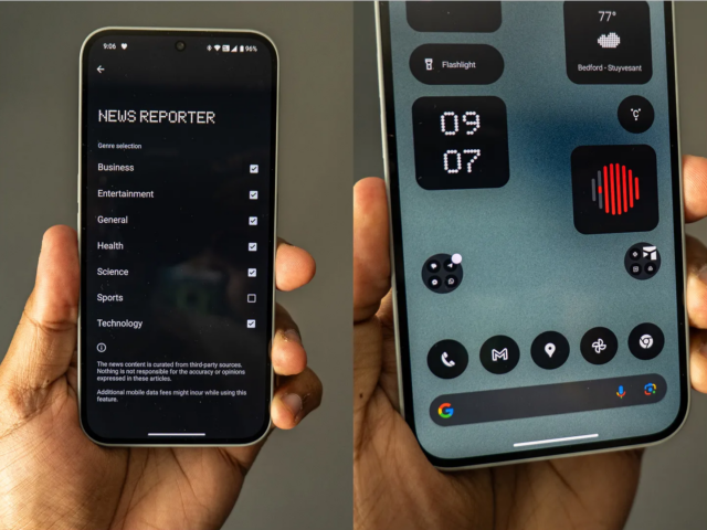 Le widget News Reporter de Nothing est disponible par défaut sur tous les téléphones Nothing et CMF. Si vous téléchargez l'application Nothing X, vous pouvez également y accéder sur Android et iOS.