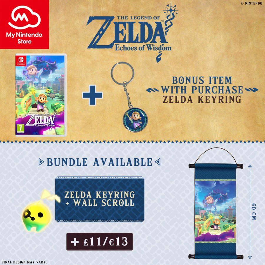 Bonus de précommande de Zelda Echoes of Wisdom dans la boutique UK