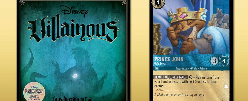 Obtenez une carte promotionnelle rare Disney Lorcana avec le jeu de société Villainous jusqu'à épuisement des stocks
