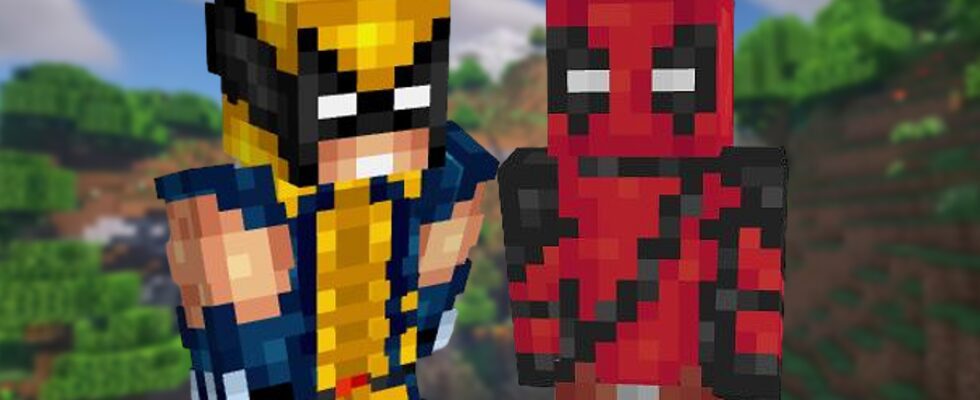 Les skins Deadpool et Wolverine de Minecraft offrent au duo Marvel une nouvelle version voxel