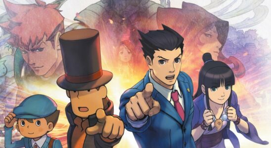 Professor Layton vs Ace Attorney Artwork