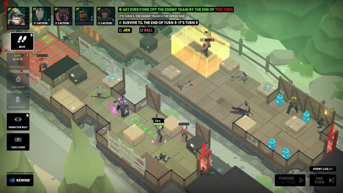 Un aperçu d'une mission ultérieure dans Tactical Breach Wizards.