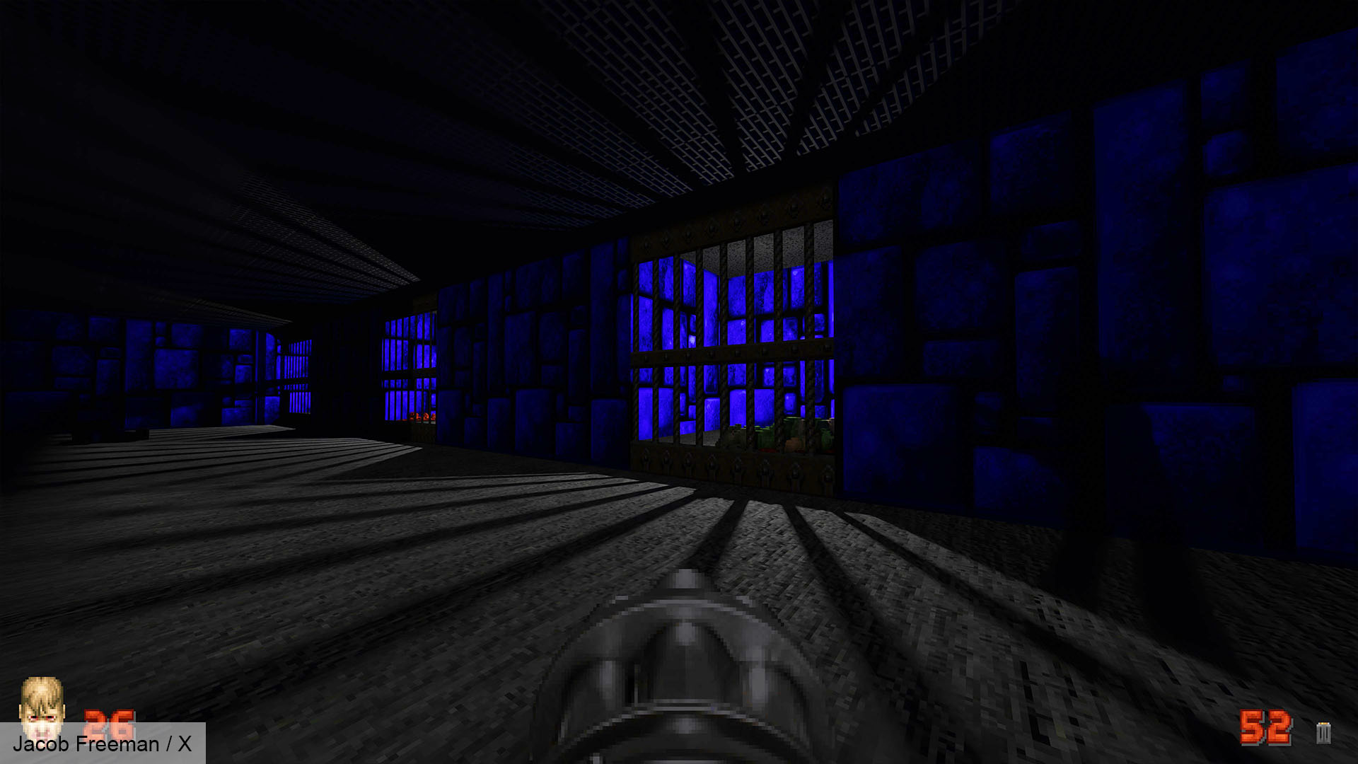 Wolfenstein 3D avec le path tracing Nvidia RTX dans le niveau caché de Doom II