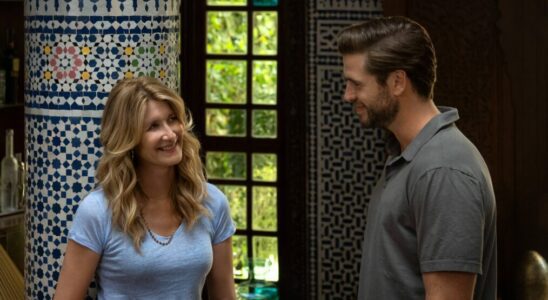 Laura Dern as Katherine Loewe and Liam Hemsworth as Owen Brophy in