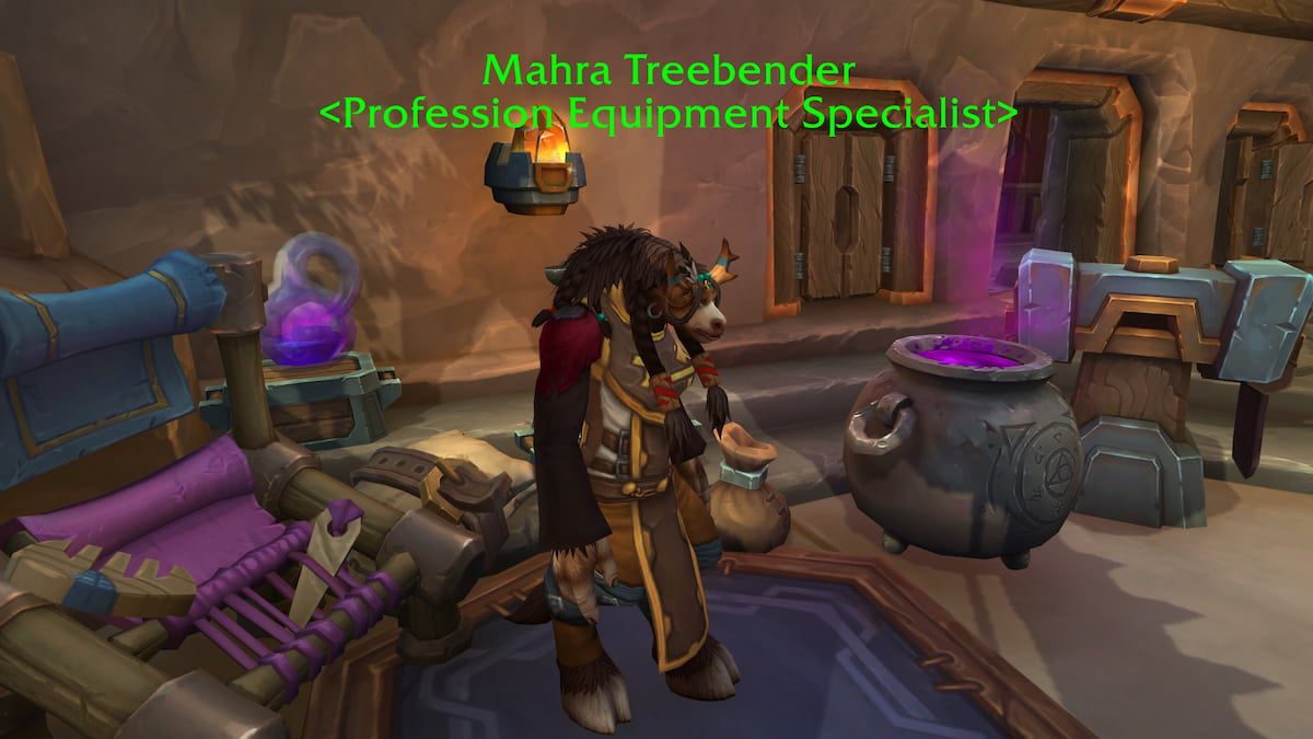 Profession Equipment toggle NPC in WoW: The War Within