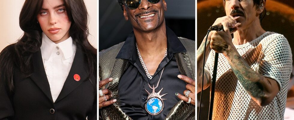 Billie Eilish, Snoop Dogg et Red Hot Chili Peppers se produiront à la cérémonie de clôture des Jeux olympiques d'été (EXCLUSIF) Plus de Variety Les plus populaires À lire absolument Inscrivez-vous aux bulletins d'information de Variety Plus de nos marques