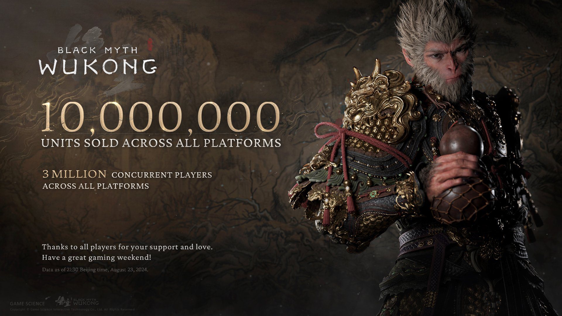 Black Myth : les ventes de Wukong dépassent les 10 millions    
