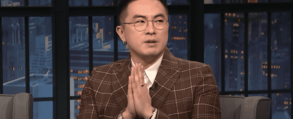 bowen yang during a late night with seth meyers interview in march 2024