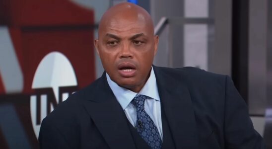 Charles Barkley talking in mid-conversation on Inside the NBA