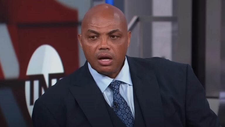 Charles Barkley talking in mid-conversation on Inside the NBA