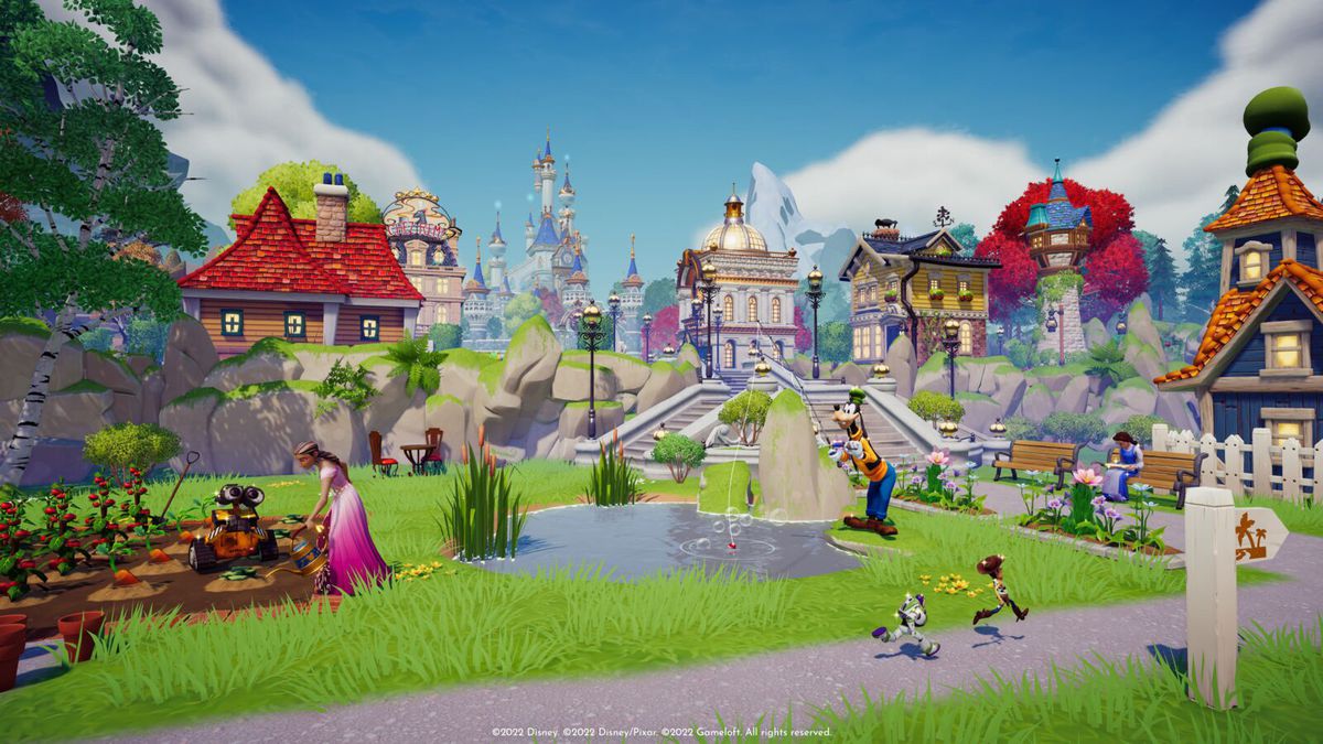 Les personnages de Disney et Pixar se retrouvent dans un magnifique village verdoyant au cœur d'une vallée