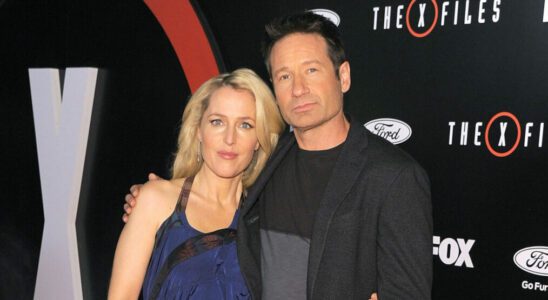 Actress Gillian Anderson and actor David Duchovny attend the premiere of Fox