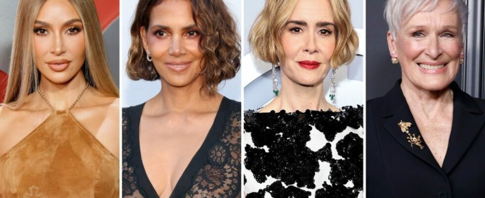 (L-R) Kim Kardashian, Halle Berry, Sarah Paulson, Glenn Close