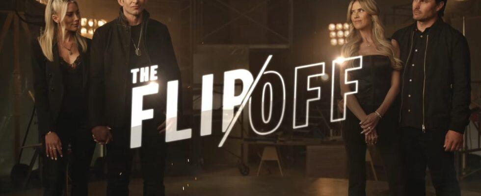 Tarek El Moussa, Heather Rae El Moussa, Christina Hall and Josh Hall in early promo for HGTV's The Flip/Off