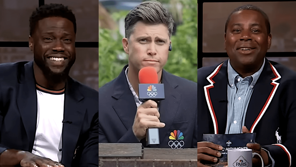 Kevin Hart and Kenan Thompson Peacock Olympics Coverage/ Colin Jost covering surfing olympics in Tahiti