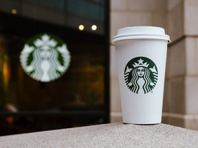 Un café Starbucks Corp. à Albany, New York.