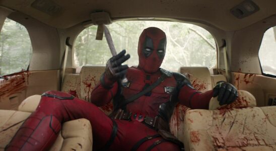 Deadpool in car taunting in Deadpool & Wolverine