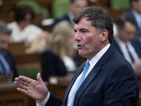 Le ministre de la Sécurité publique, Dominic LeBlanc, prend la parole lors de la période des questions, le lundi 17 juin 2024 à Ottawa. Leblanc affirme que les ministères fédéraux examinent la façon dont deux hommes soupçonnés de liens avec un groupe terroriste à l'étranger ont été autorisés à entrer au Canada.