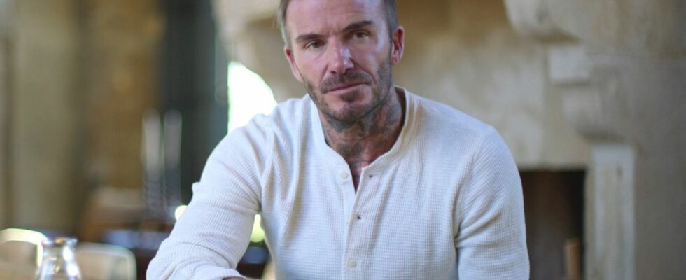 David Beckham gives an interview for the Netflix docuseries Beckham.