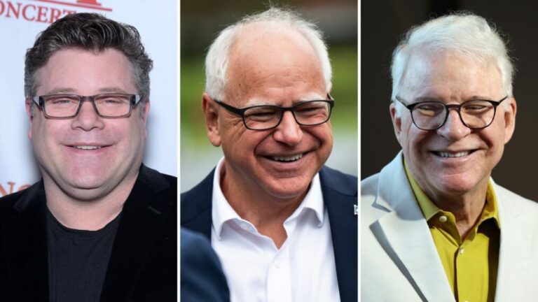 Sean Astin (L), Tim Walz (C), Steve Martin (R)