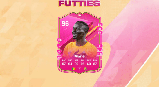 An image of Sadio Mane FUTTIES SBC solutions in EA FC 24