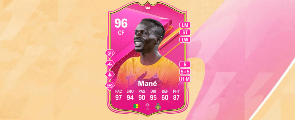 An image of Sadio Mane FUTTIES SBC solutions in EA FC 24