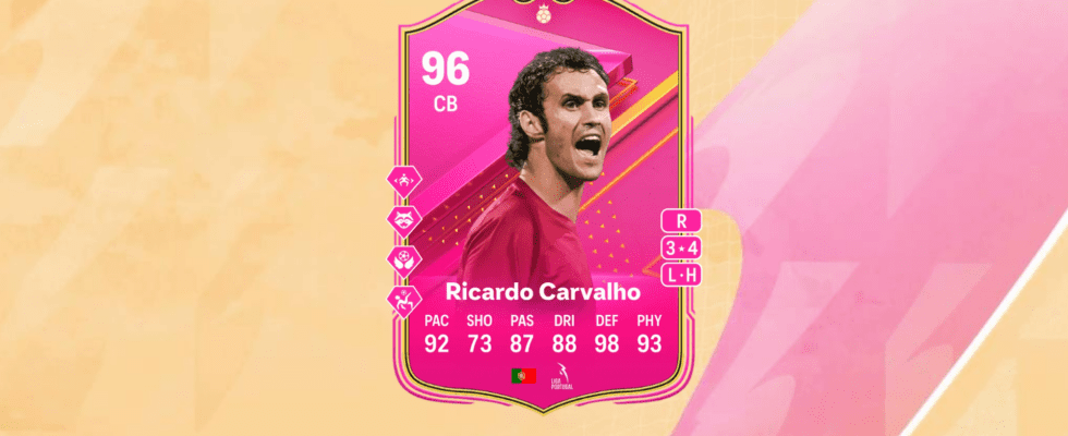 An image of Ricardo Carvalho FUTTIES Hero SBC solutions in EA FC 24