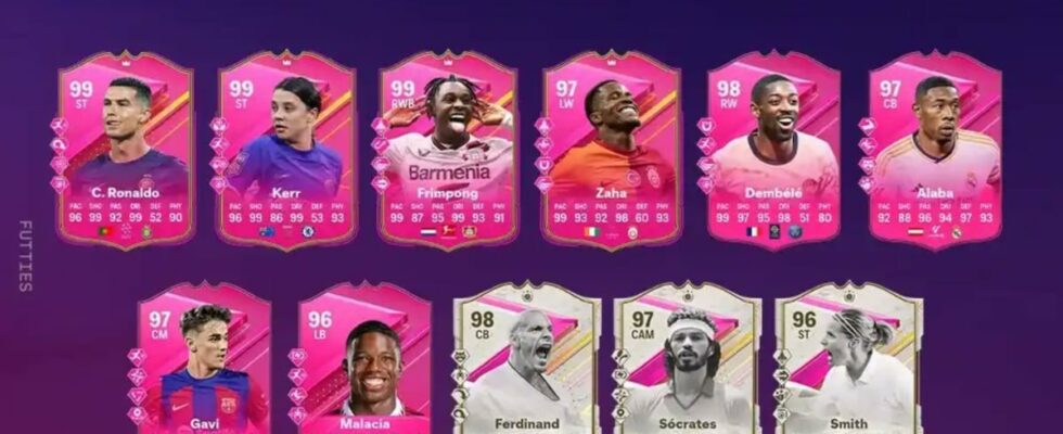 An image of FUTTIES Team 3 cards in EA FC 24