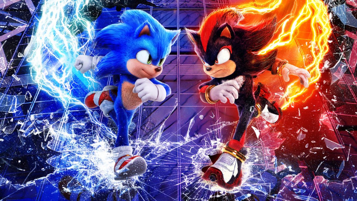 Sonic and Shadow on the poster for Sonic the Hedgehog 3.