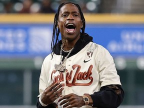 Travis Scott au Minute Maid Park au Texas le 16 février 2023.