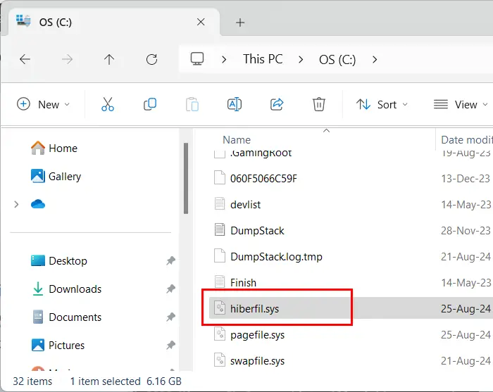 fichier hibersysfil.sys