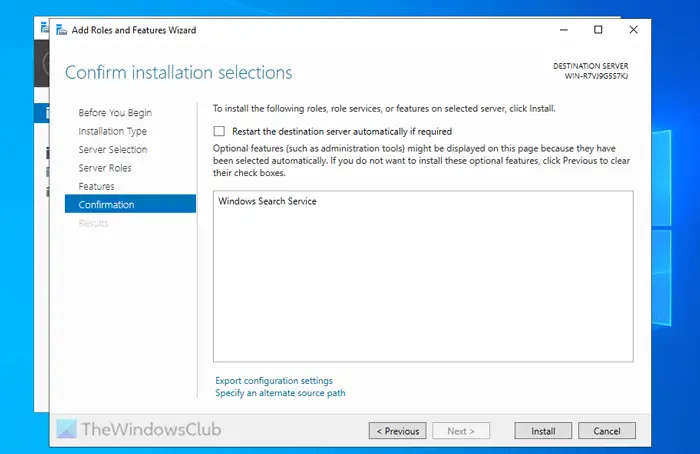 Comment activer ou désactiver le service de recherche Windows dans Windows Server