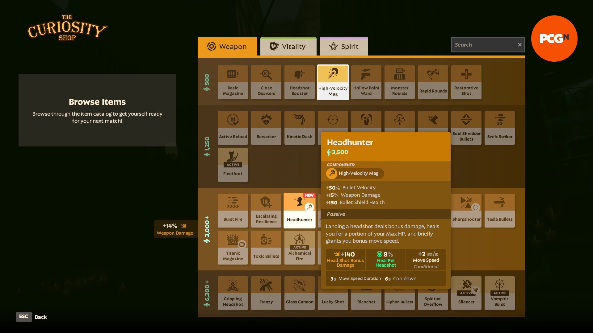 Une image du magasin Deadlock montrant la nouvelle arme Headhunter